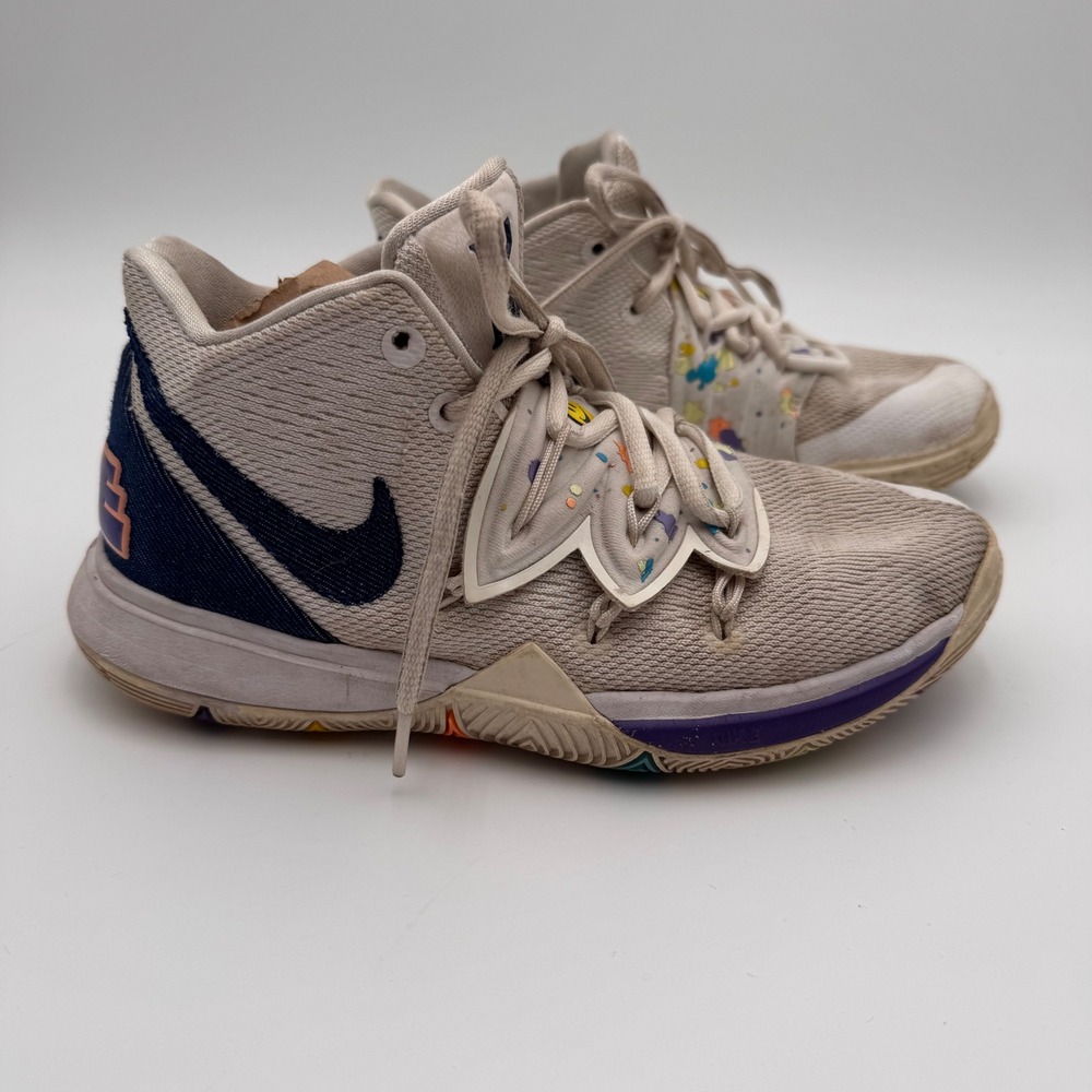 Nike Kyrie 4 Have A Nike Day Kids Basketball Shoes White Multi AO2919-101